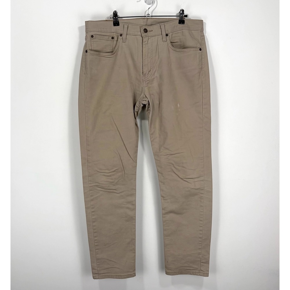 Levi's 511 Slim Fit Pants Mens 34x32 Tan Khaki Twill Chino Stretch Trousers